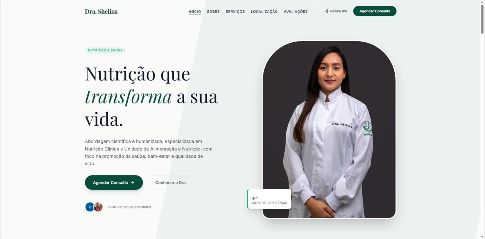 Site Institucional de Nutrição screenshot 1